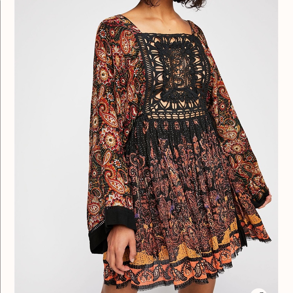 NWT- Beautiful Boho Free People Dress - XS